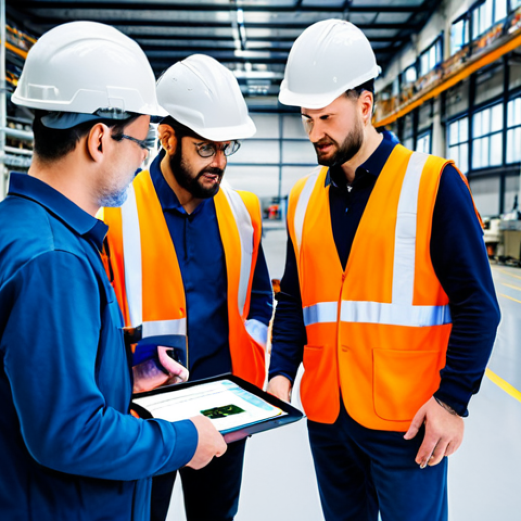 **

"A diverse team of engineers collaborating on a factory floor, analyzing data on tablets and improving production processes, fully clothed, professional attire, safe for work, perfect anatomy, natural proportions, modern setting, well-lit, family-friendly, appropriate content, showcasing industrial engineering principles, high quality."

**