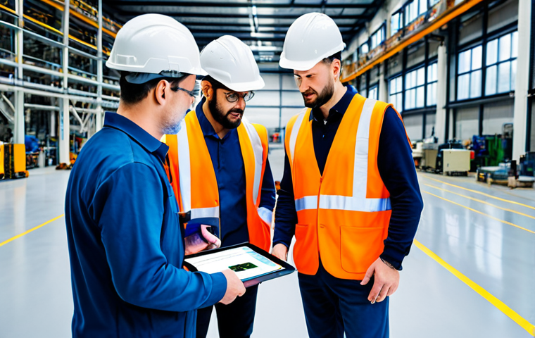 **

"A diverse team of engineers collaborating on a factory floor, analyzing data on tablets and improving production processes, fully clothed, professional attire, safe for work, perfect anatomy, natural proportions, modern setting, well-lit, family-friendly, appropriate content, showcasing industrial engineering principles, high quality."

**