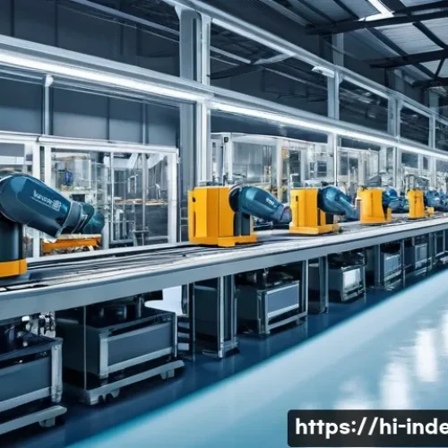 산업공학과 데이터 엔지니어링 - A modern industrial production line equipped with advanced machine learning technology: detailed sen...